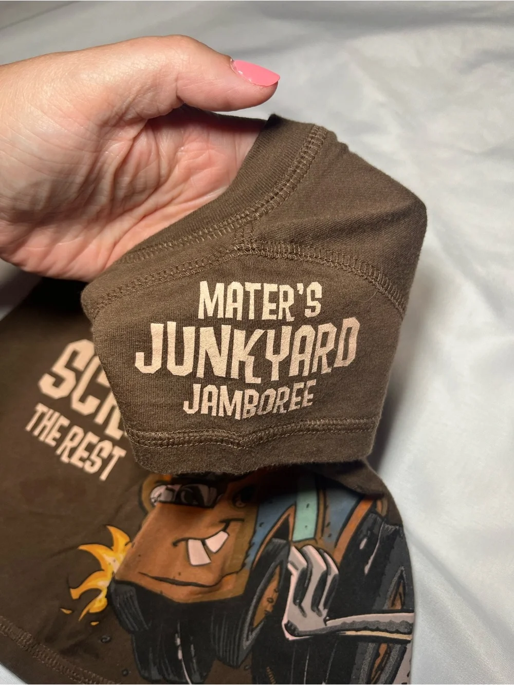 Vintage Disney Parks Pixar Cars Mater Junkyard Shirt 2T Brown